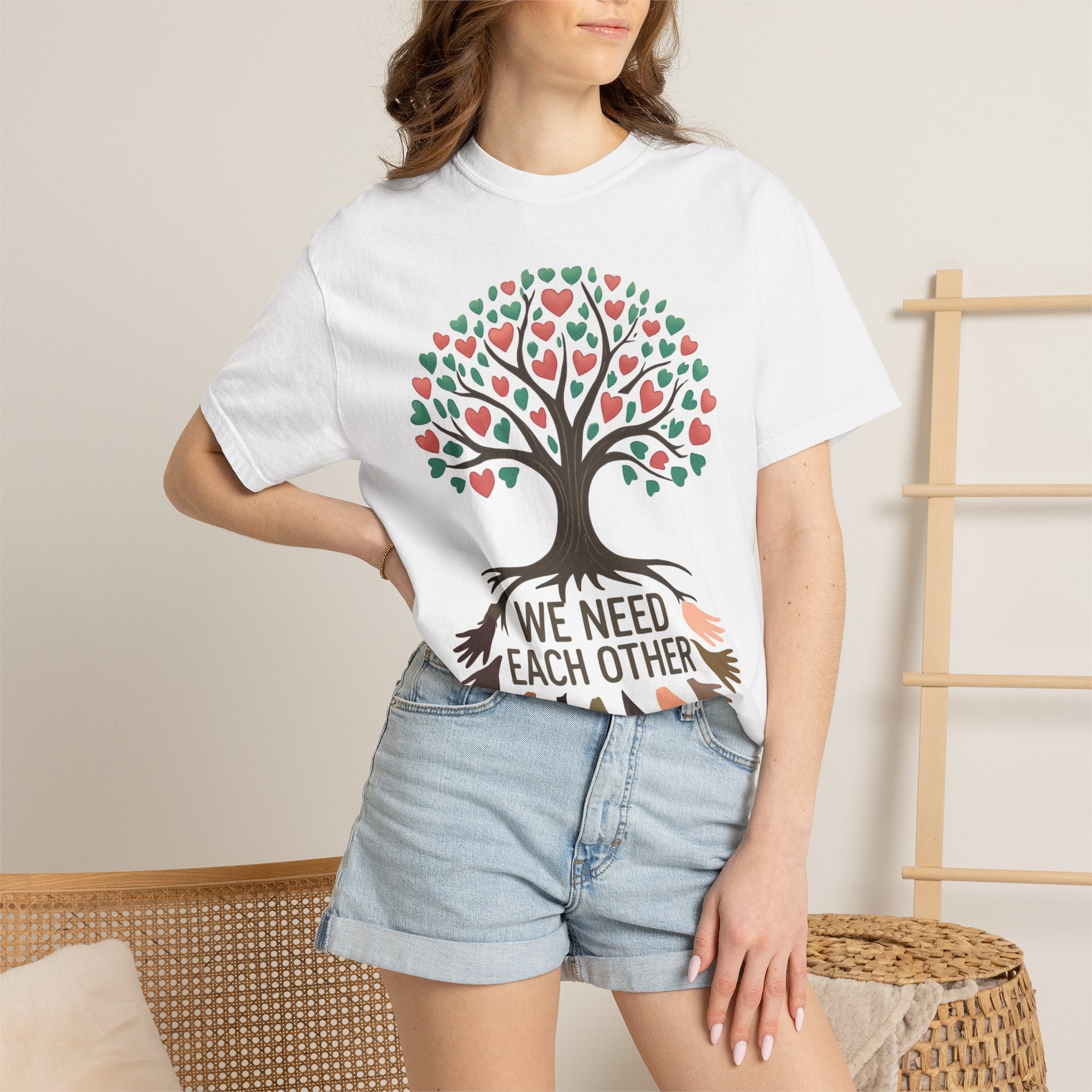 We Need Each Other Hands as Roots T-shirt | unity, diversity tee