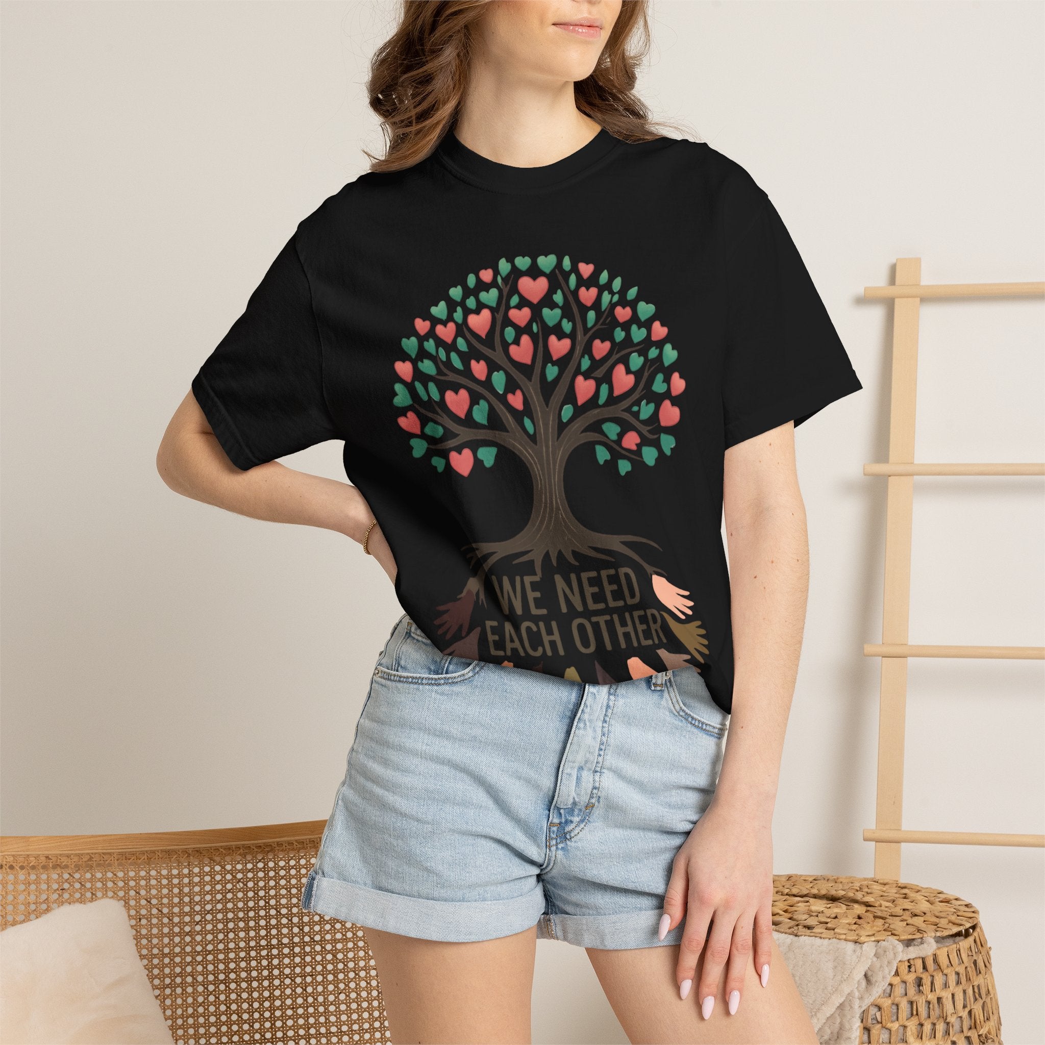 We Need Each Other Hands as Roots T-shirt | unity, diversity tee